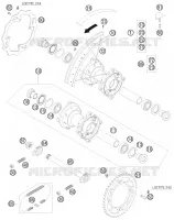 ROUE ARRIERE pour KTM 85 SX 17/14 de 2008
