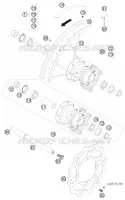 ROUE AVANT pour KTM 85 SX 17/14 de 2008