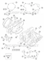 CARTER MOTEUR pour KTM 85 SX 19/16 de 2006