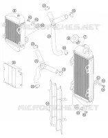 CIRCUIT DE REFROIDISSEMENT pour KTM 85 SX 19/16 de 2006