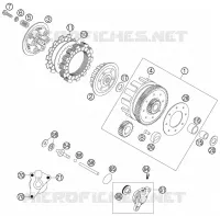 EMBRAYAGE pour KTM 85 SX 19/16 de 2006