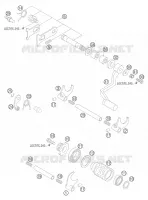 MECANISME DE SELECTION DE VITESSES pour KTM 85 SX 19/16 de 2006