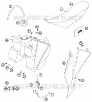 RESERVOIR / SELLE pour KTM 85 SX 19/16 de 2006