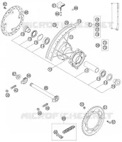 ROUE ARRIERE pour KTM 85 SX 19/16 de 2006