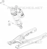 AMORTISSEUR pour KTM 85 SX 17/14 de 2015
