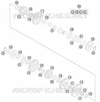 BOITE DE VITESSES   ARBRE SECONDAIRE pour KTM 85 SX 17/14 de 2015