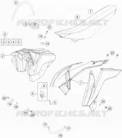 RESERVOIR / SELLE pour KTM 85 SX 17/14 de 2015