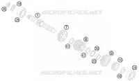 BOITE DE VITESSES   ARBRE PRIMAIRE pour KTM 85 SX 17/14 de 2014