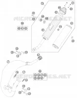 ECHAPPEMENT pour KTM 85 SX 17/14 de 2014