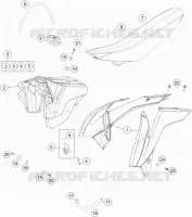RESERVOIR / SELLE pour KTM 85 SX 17/14 de 2014