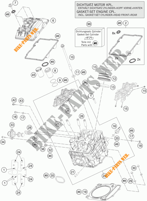 CULASSE AVANT pour KTM 1290 SUPER DUKE R ORANGE ABS de 2016