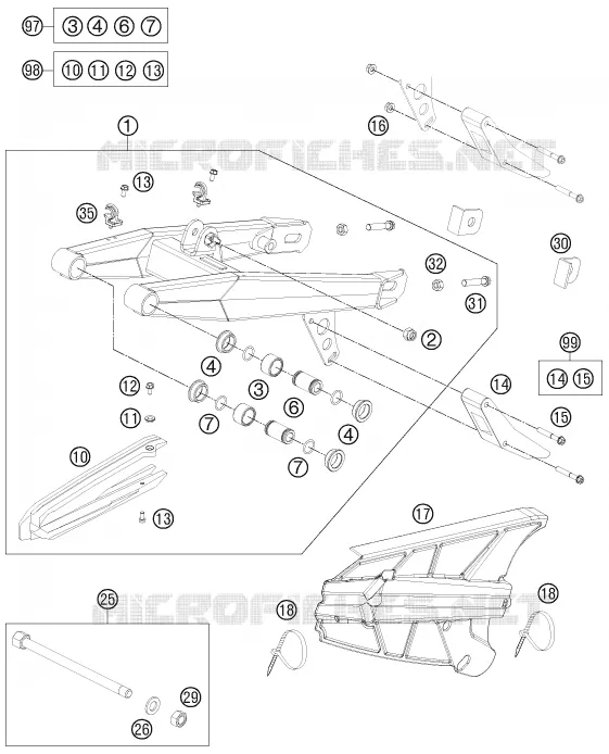 BRAS OSCILLANT  KTM MOTO 65 2015 SXS  65 SXS