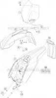 PLASTIQUES pour KTM 65 SXS de 2014