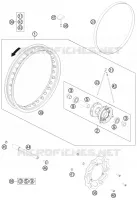 ROUE AVANT pour KTM 65 SXS de 2014