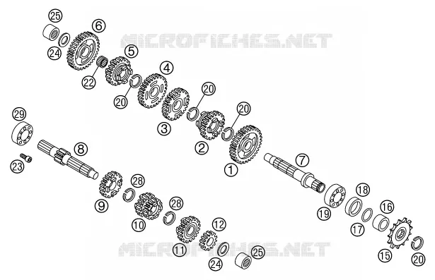 TRANSMISSION KTM MOTO 65 2006 SX  65 SX