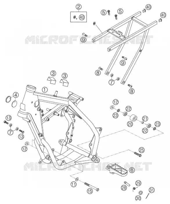 CADRE KTM MOTO 65 2003 SX  65 SX
