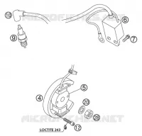 ALLUMAGE pour KTM 50 SX MINI ADVENTURE de 2002