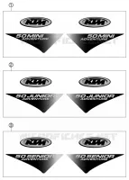 AUTOCOLLANTS pour KTM 50 SX MINI ADVENTURE de 2002