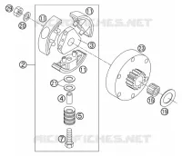 EMBRAYAGE pour KTM 50 SX MINI ADVENTURE de 2002