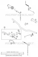 GUIDON / COMMANDES pour KTM 50 SX MINI ADVENTURE de 2002