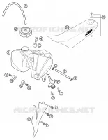 RESERVOIR / SELLE pour KTM 50 SX MINI ADVENTURE de 2002