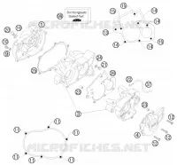 CARTER MOTEUR pour KTM 50 SX MINI ADVENTURE de 2008