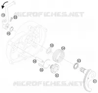 KICK pour KTM 50 SX MINI ADVENTURE de 2008