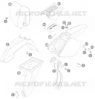 PLASTIQUES pour KTM 50 SX MINI ADVENTURE de 2008