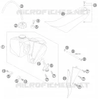 RESERVOIR / SELLE pour KTM 50 SX MINI ADVENTURE de 2008