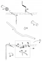 GUIDON / COMMANDES pour KTM 50 SX SENIOR de 2001