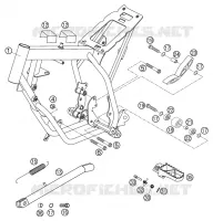 CADRE pour KTM 50 SX PRO SENIOR LC de 2002