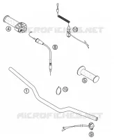 GUIDON / COMMANDES pour KTM 50 SX PRO SENIOR LC de 2002