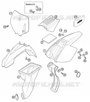 PLASTIQUES pour KTM 50 SX PRO SENIOR LC de 2002