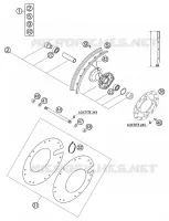 ROUE AVANT pour KTM 50 SX PRO SENIOR LC de 2002