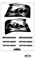 AUTOCOLLANTS pour KTM 50 SX PRO SENIOR de 1998