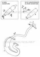 ECHAPPEMENT pour KTM 50 SX PRO SENIOR de 1998