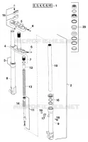FOURCHE / T DE FOURCHE pour KTM 50 SX PRO SENIOR de 1998
