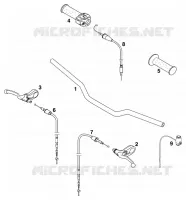 GUIDON / COMMANDES pour KTM 50 SX PRO SENIOR de 1998