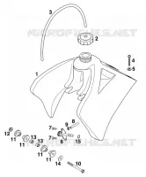 RESERVOIR / SELLE pour KTM 50 SX PRO SENIOR de 1998