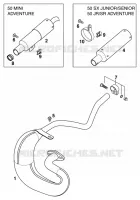 ECHAPPEMENT pour KTM 50 SX PRO SENIOR de 1999