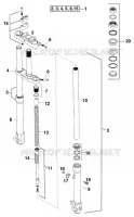 FOURCHE / T DE FOURCHE pour KTM 50 SX PRO SENIOR de 1999