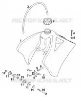 RESERVOIR / SELLE pour KTM 50 SX PRO SENIOR de 1999