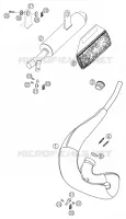 ECHAPPEMENT pour KTM 50 SX PRO JUNIOR LC de 2003