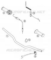 GUIDON / COMMANDES pour KTM 50 SX PRO JUNIOR LC de 2003