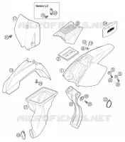 PLASTIQUES pour KTM 50 SX PRO JUNIOR LC de 2003