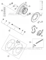 ROUE ARRIERE pour KTM 50 SX PRO JUNIOR LC de 2003