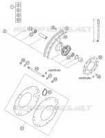 ROUE AVANT pour KTM 50 SX PRO JUNIOR LC de 2003