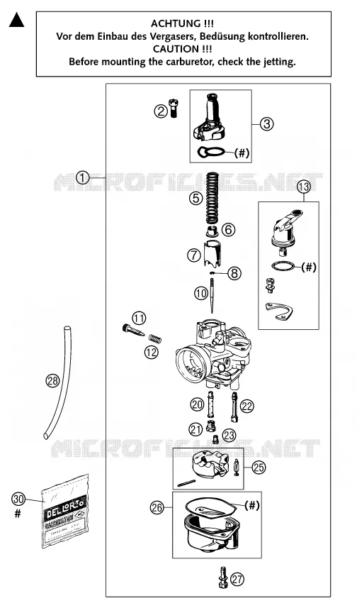 CARBURATEUR KTM MOTO 50 2003 SX  50 SX PRO JUNIOR LC
