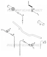 GUIDON / COMMANDES pour KTM 50 SX PRO JUNIOR de 1999
