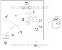 MAITRE CYLINDRE DE FREIN AVANT  50 ktm-moto 2012 SX 14
